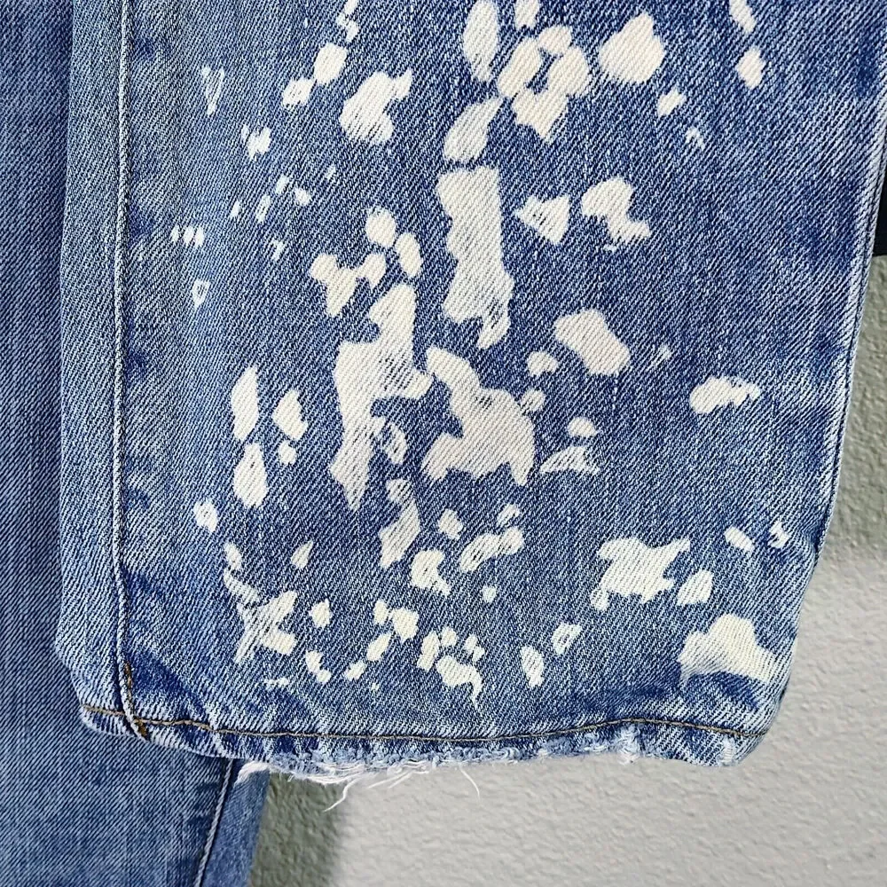 Madewell The Dad Jeans Blue Size 24 Distressed Heritage Denim - Picture 11 of 14